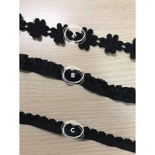 黑色蕾絲🖤 拼布材料DIY/花邊/創作/布藝/花邊布料