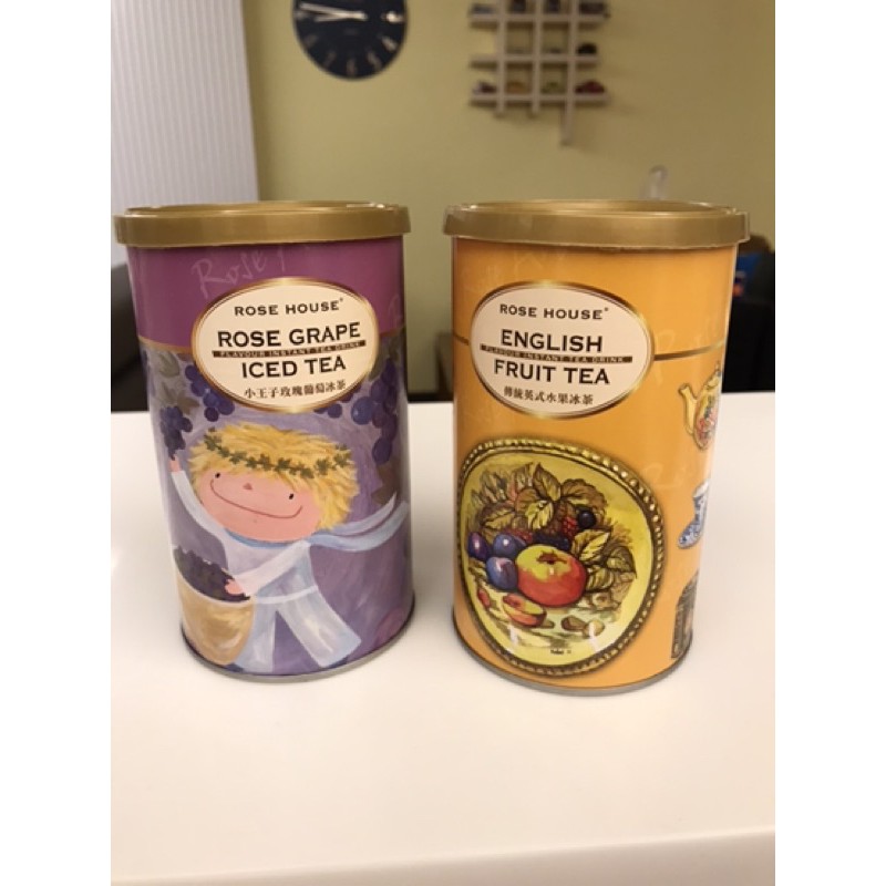 全新～古典玫瑰園水果冰茶 玫瑰葡萄冰茶 2罐合售 （含運出售）
