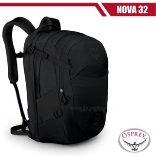 【美國 OSPREY】女款 NOVA 32L 超輕多功能城市休閒筆電背包(附爆音哨+平板電腦筆電隔間) 黑 R