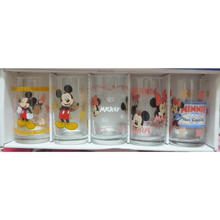 正版﹝Disney﹞授權※Mickey&Minnie Mouse米老鼠/米奇※【米奇和米妮造型】5入玻璃杯組
