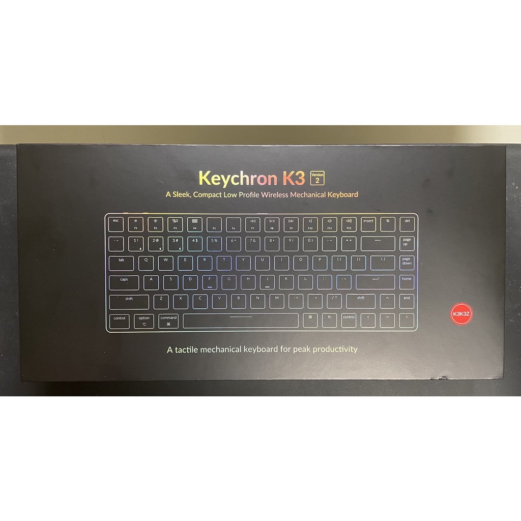 Keychron K3v2 白色特別款 [茶軸] [九成新] [無背光燈效 + 非熱插拔 + 質感鋁合金邊框]