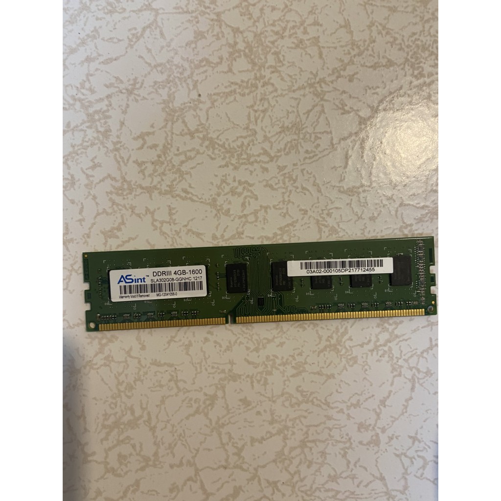 Asint DDR3-1600 4GB 桌上型電腦用記憶體 D3 4G 雙面顆粒