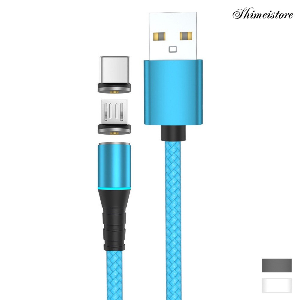 🚀時美3C店🚀5A磁吸線 QC3.0帶燈快充線適用於安卓 Micro USB type-c 磁性充電頭手機充電線