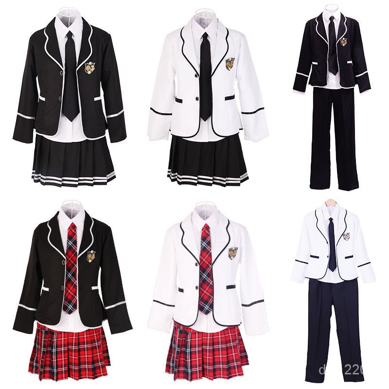 韩版中學制服女子中學生高中班服秋季套裝 蝦皮購物