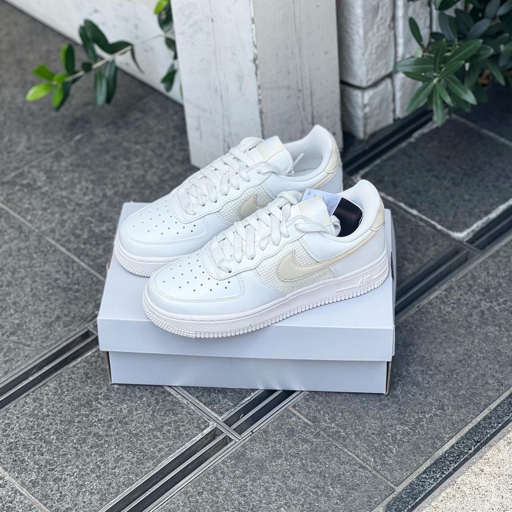 零碼🔻Nike Air Force 1 小香風 奶茶色 白色 奶油白 編織 白鞋 AF1 DJ9945-100