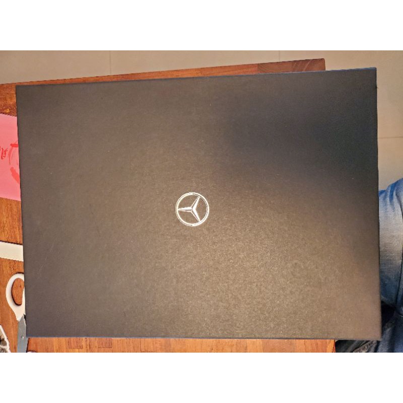 Mercedes Benz S class賓士原廠賓士限量菱格紋公事包 黑色皮革筆電包/商務包/公事包
