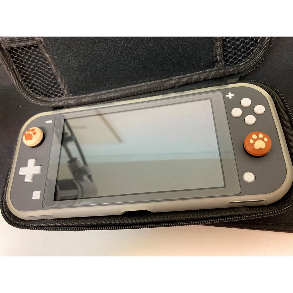 「二手 Switch Lite 灰色」附主機包、蘑菇頭保護套