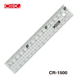 含稅附發票【史代新文具】三燕COX CR-1500 透明直尺 15cm