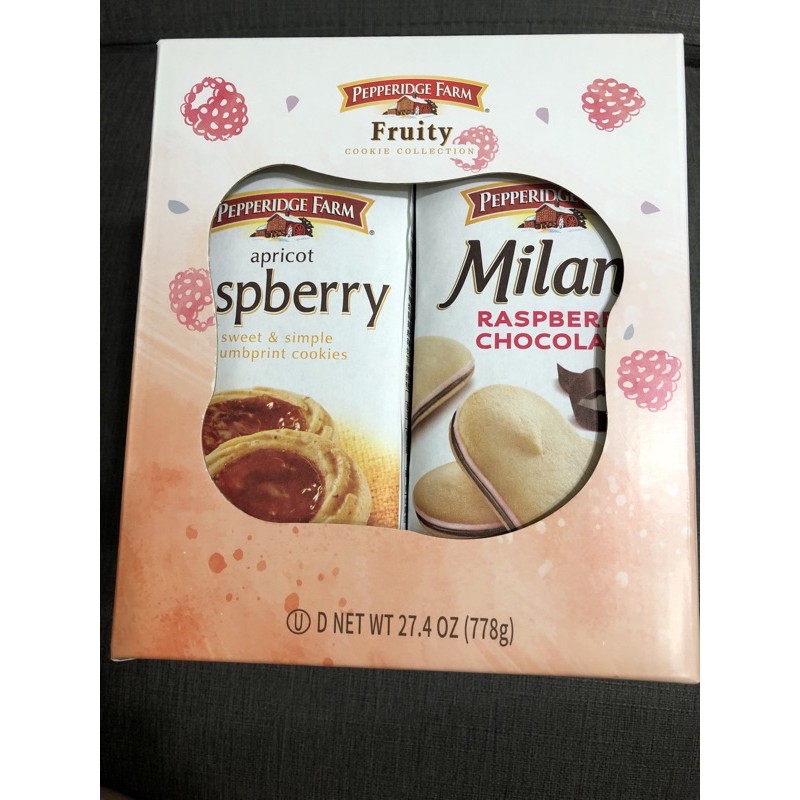 ［Costco代購］Pepperidge farm琣伯莉水果風味餅乾4入（維諾納餅乾/覆盆子米蘭餅乾各2）現貨一盒