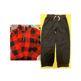Carter’s 卡特 3t 套裝 紅色格紋 搖粒絨套裝 上衣+長褲
