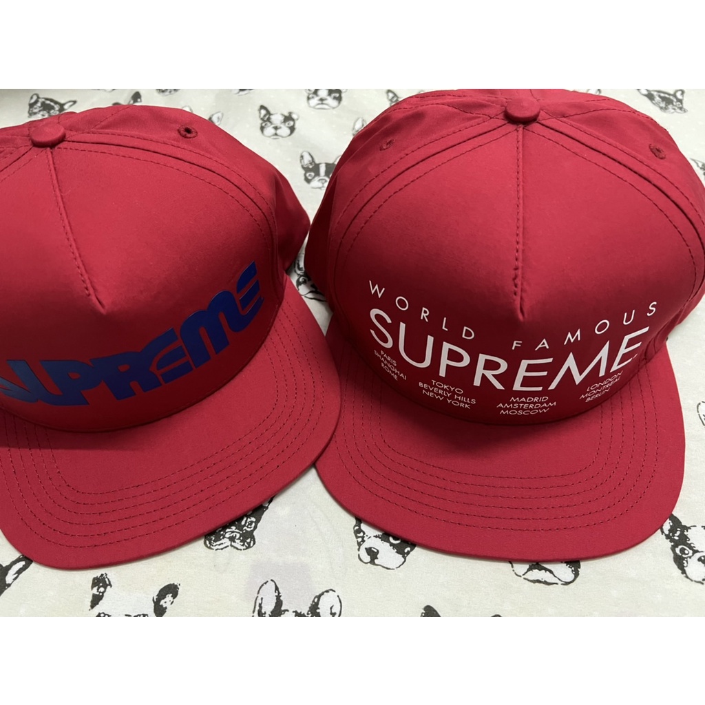 全新正品 現貨 老款 Supreme Surf Style 5-Panel S New Era 字體 棒球帽 帽子 紅色