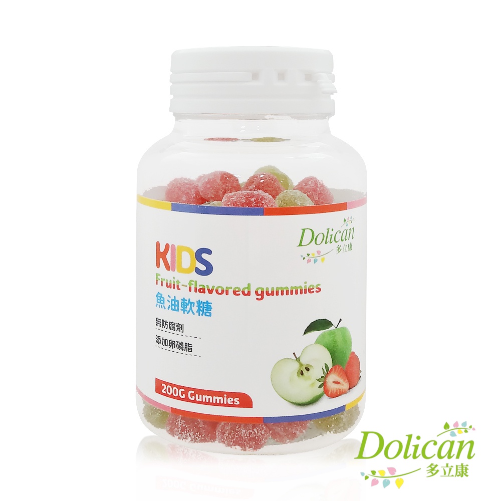 多立康-DHA 魚油軟糖 (水果風味) OMEGA-3 DHA 卵磷脂 兒童軟糖 200g/瓶