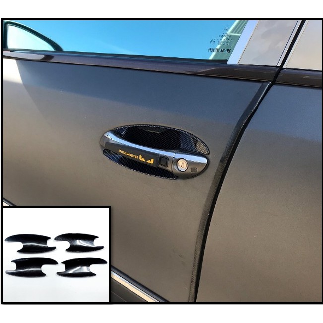 圓夢工廠 賓士 S W220 S430 S500 S600 S55 1998~2005 車門防刮門碗把手內襯貼 碳纖紋
