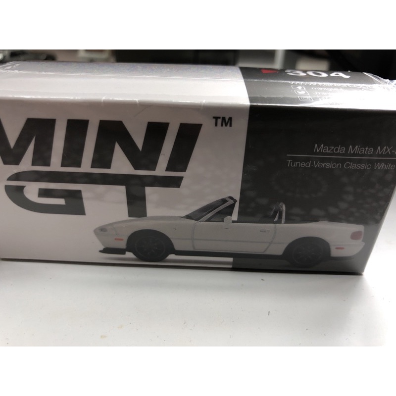 1/64 Mini GT #304 Mazda Miata MX-5 (NA) 改裝版 Tuned 白