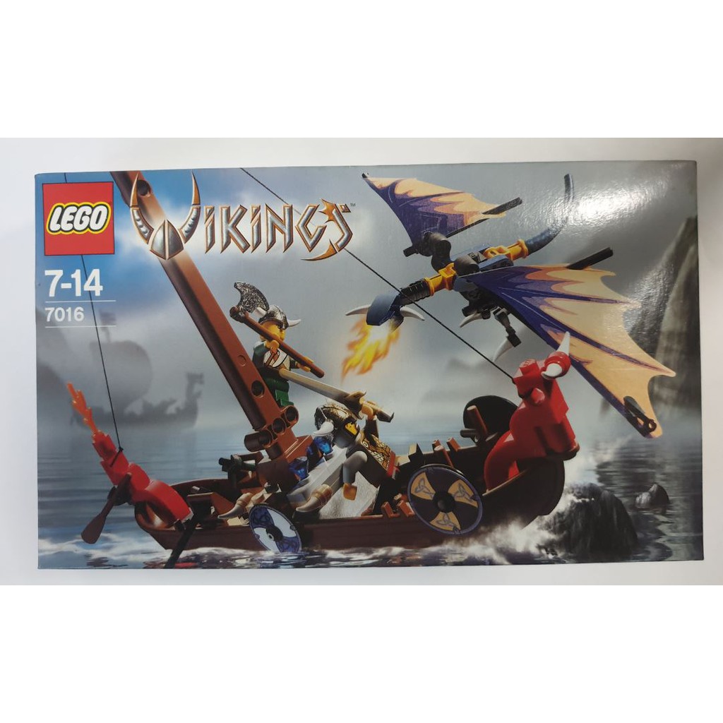 絕版 LEGO 7016 Viking Boat vs. Wyvern Dragon (維京船大戰飛龍)
