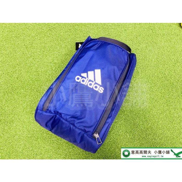 [小鷹小舖] Adidas Golf SMU SHOE BAG 2 GT5973 阿迪達斯 高爾夫鞋袋 拉鍊開合 深藍色