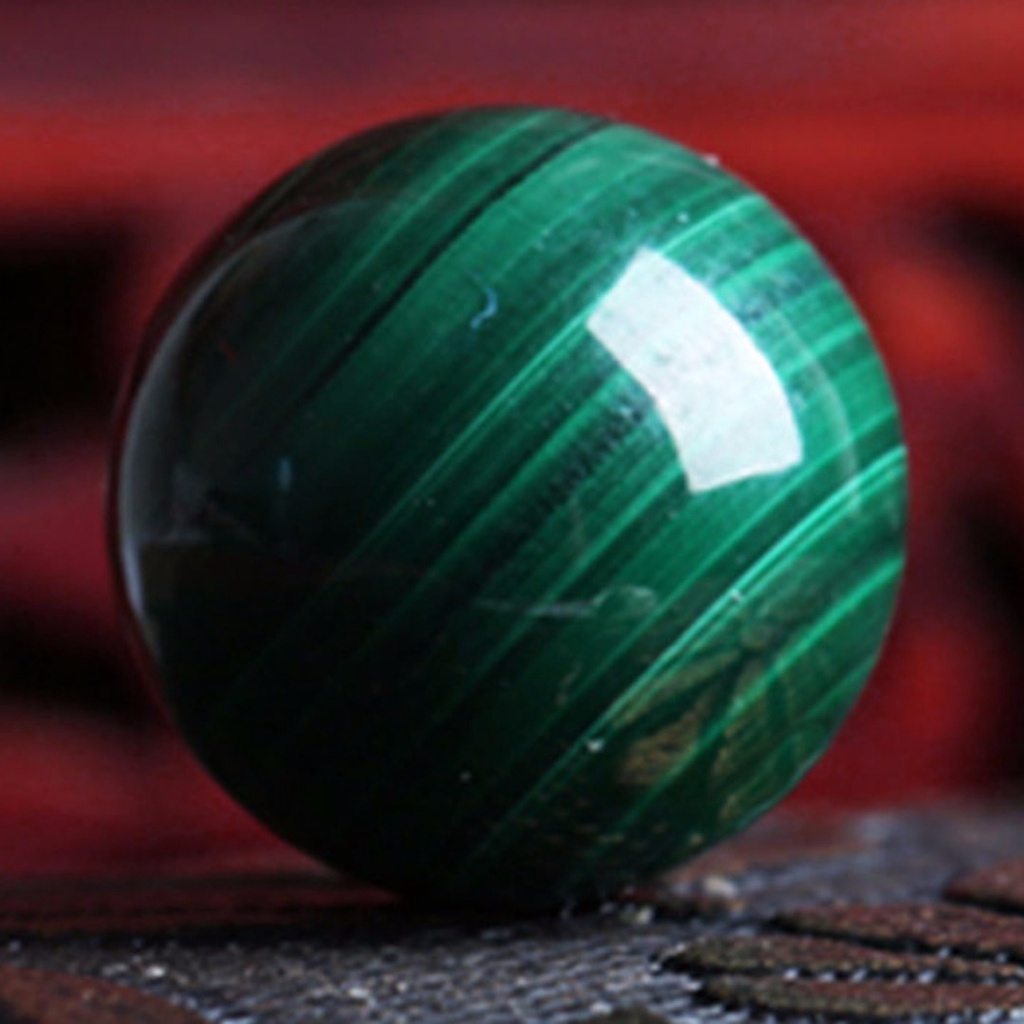 1 件全新 50 毫米孔雀石綠色寶石球水晶球癒合魔法裝飾 ☆Westyle