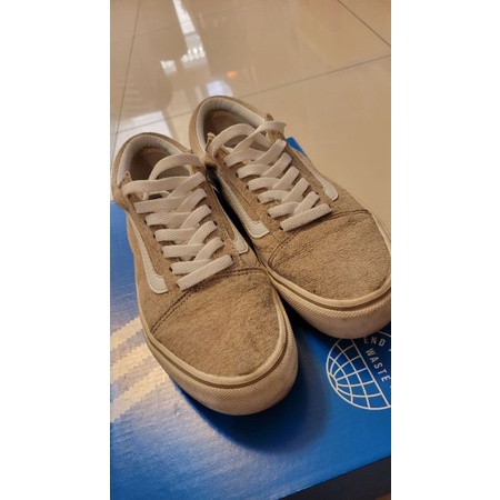 Vans Old Skool奶茶色厚底鞋二手正品