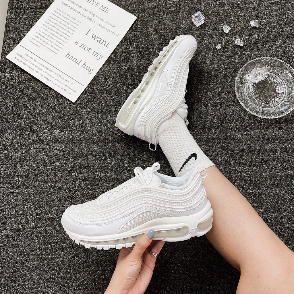 ISNEAKERS NIKE AIR MAX 97 白子彈 全白 環保材質 反光 氣墊跑鞋 女鞋 DH8016-100