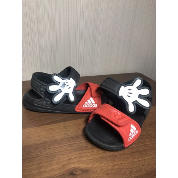 《二手》Adidas 米奇涼鞋〔尺碼：6K〕