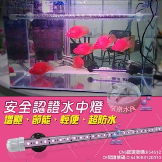 台灣惠弘 2尺~3尺 LED水中燈 增艷 紅魚增艷 高級觀賞魚專用 燈具