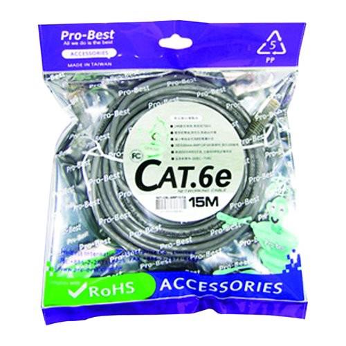 Pro-Best 柏旭佳 NET-CBL-AMP15/C6 15M Cat.6e 含接頭 網路線 綠風潮