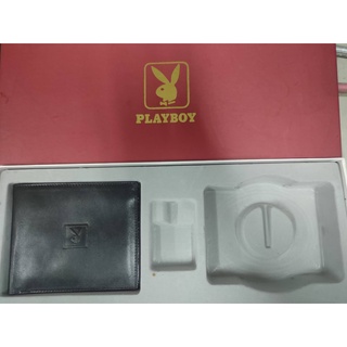 PLAYBOY 男士真皮錢包.牛皮.橫款.皮夾.短夾 皮身柔軟