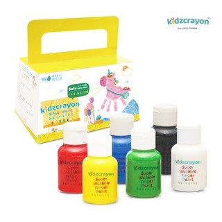 媽媽友 mamayo 可水洗幼兒無毒手指膏6色組(50ml/色 贈操作手冊)臺灣製【麗兒採家】