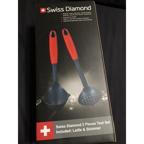 全聯 Swiss Diamond 瑞士 頂級鑽石鍋 湯勺+漏勺 康寧餐具