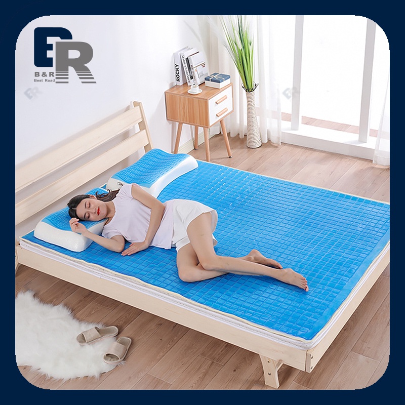 180x200cm新款軟矽膠床墊墊夏季降溫地毯凝膠床墊墊仿真皮膚墊深度睡眠嬰兒床座椅可折疊地板
