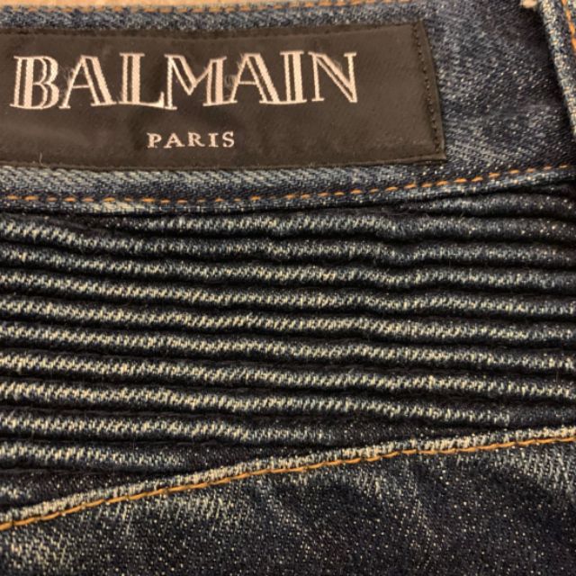 好萊塢明星同款Balmain巴爾曼藍色經典刷舊牛仔褲29腰，日本製，九成五新，忍痛割愛