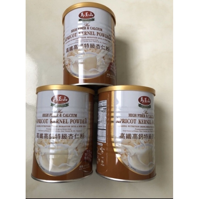 【最新製造】馬玉山 高纖高鈣特級杏仁粉450g/罐 台灣製造