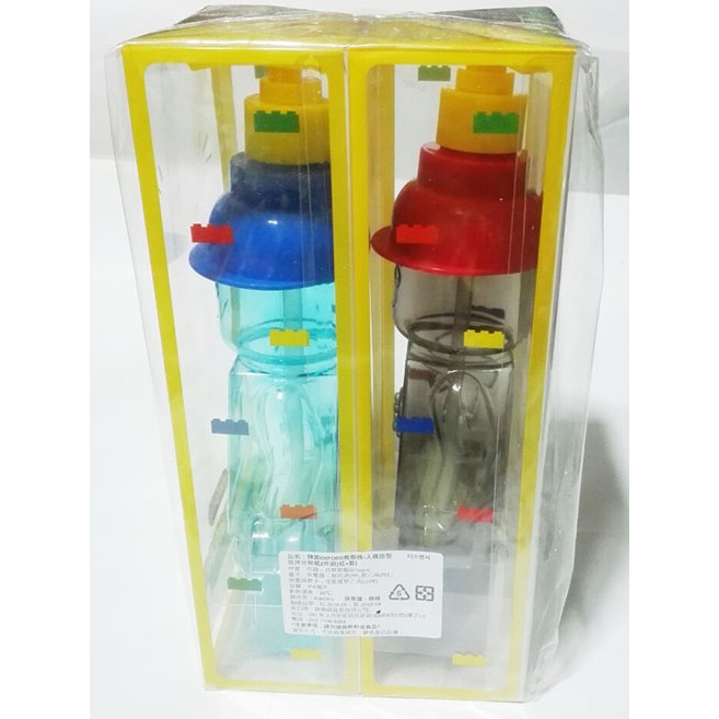 清潔用具沐浴乳洗髮精洗潔精雜貨空瓶系列 韓國品牌 OXFORD積木人造型沐浴罐 沐浴分裝瓶(兩件組)