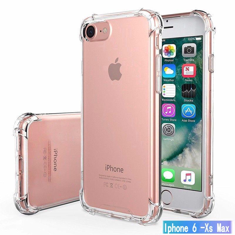 適用於 iPhone 6/7/8/XCase 透明混合軟 TPU 保險槓保護套