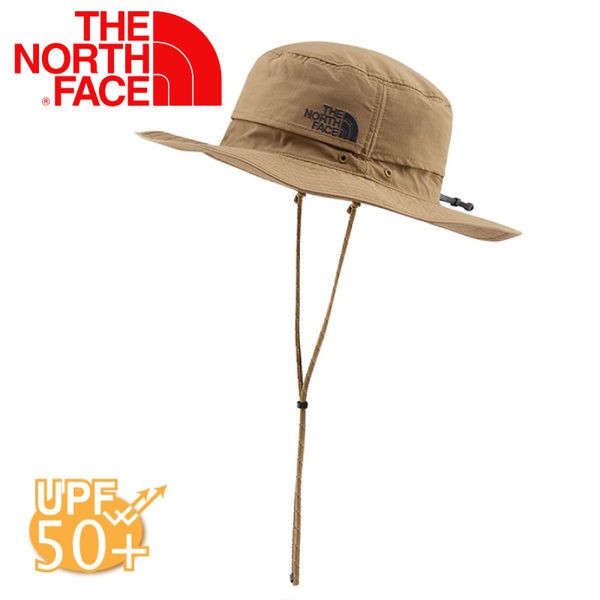 【The North Face 抗UV遮陽帽《深卡其》】CF7T/抗UV/防風/大盤帽/防曬帽/休閒帽/漁夫帽/悠遊山水