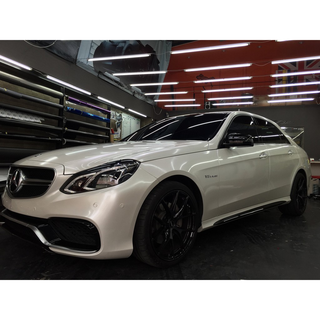 BENZ E300 W212 全車貼膜改色 亮面珍珠白色 W177 W118 W205 W213 W219 W222