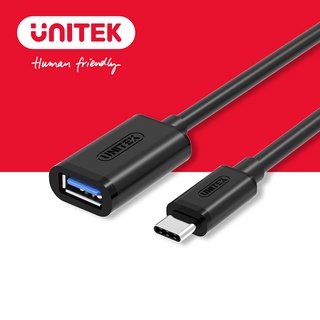 UNITEK Type-C轉USB3.0 母 充電傳輸線 (20CM) (Y-C476BK)