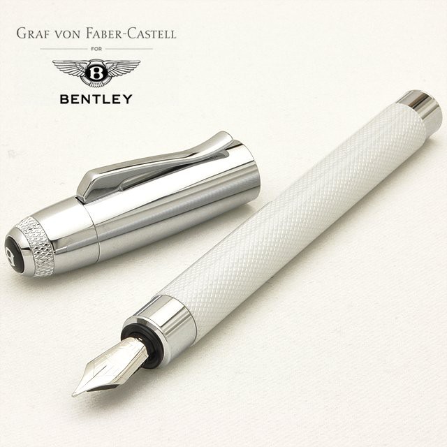 德國 Graf Von FABER-CASTELL輝柏 BENTLEY 賓利聯名系列 珍珠白鋼筆