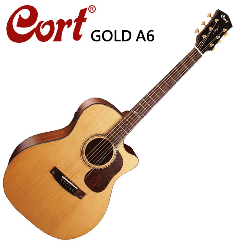 ★Cort★嚴選GOLD-A6單板電木吉他~內建FISHMAN 麥克風收音裝置