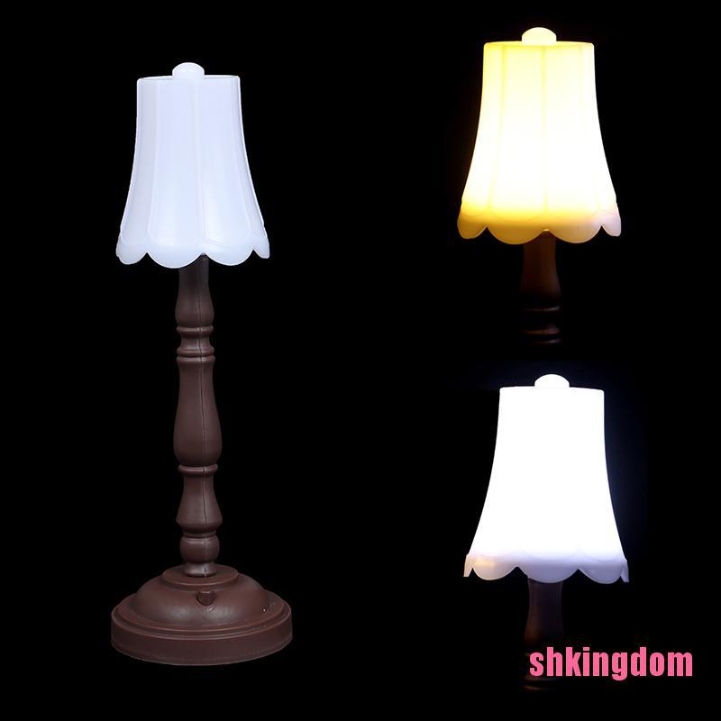 [cSHK] 1/12 娃娃屋微型 LED 燈落地燈用於娃娃家居裝飾玩具 DOM