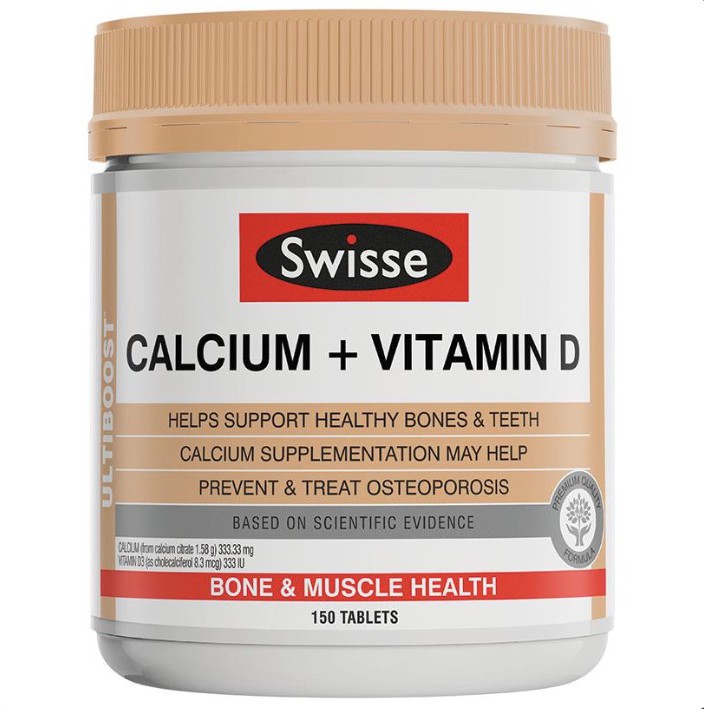 澳洲代購*Swisse Calcium + Vitamin D 鈣+維生素D 150顆