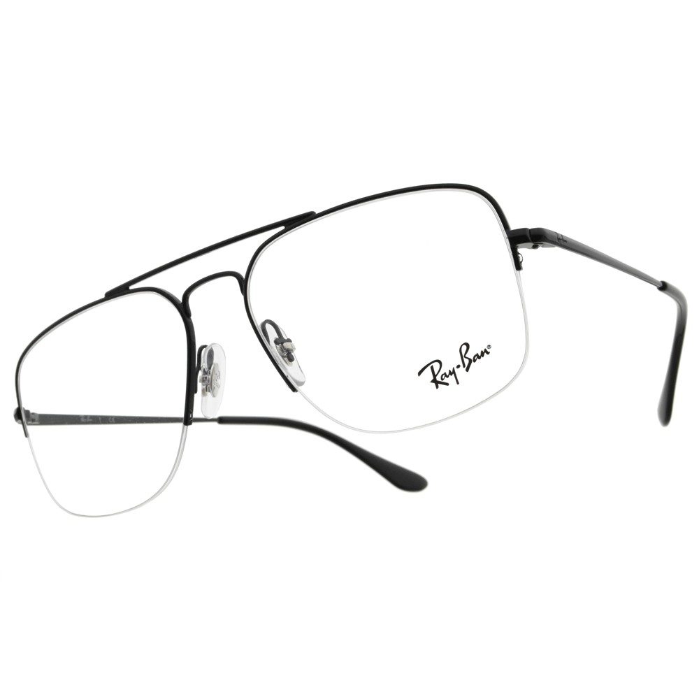 RAYBAN 光學眼鏡 RB6441 2509-56mm 雙槓飛行半框 眼鏡框 -金橘眼鏡