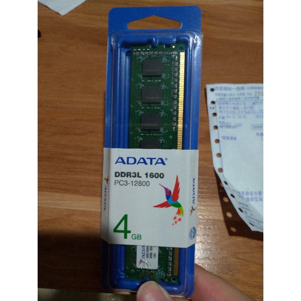 威剛 ADATA DDR3L 1600 4G 單面 RAM 記憶體