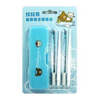 玩得購【授權卡通商品】拉拉熊 組合環保筷 (盒裝) RK52501