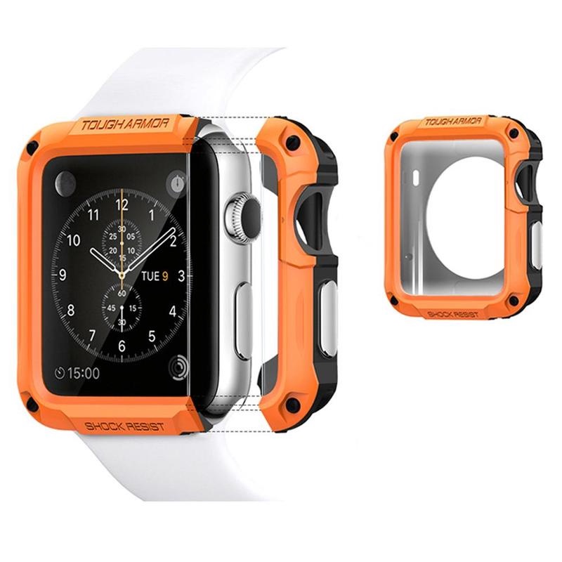 【5色可選】手錶殼適用Apple Watch 6 5 4 3 2 盔甲保護殼+鋼化膜 機械風 38 40 42 44mm