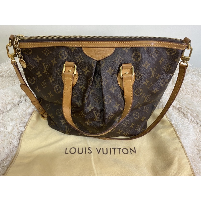 LV M40145自售 ❤️二手小舖❤️LOUIS VUTTON經典原花皺褶拉鍊手提包.肩背包LVM40145