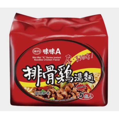 味味A排骨雞麵(包) 90g *5