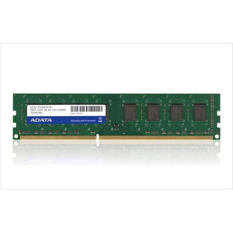 威剛 ADATA 4GB DDR3 -1333 雙面顆粒 、終身保固 、測試良好的庫存備品、單支價$450