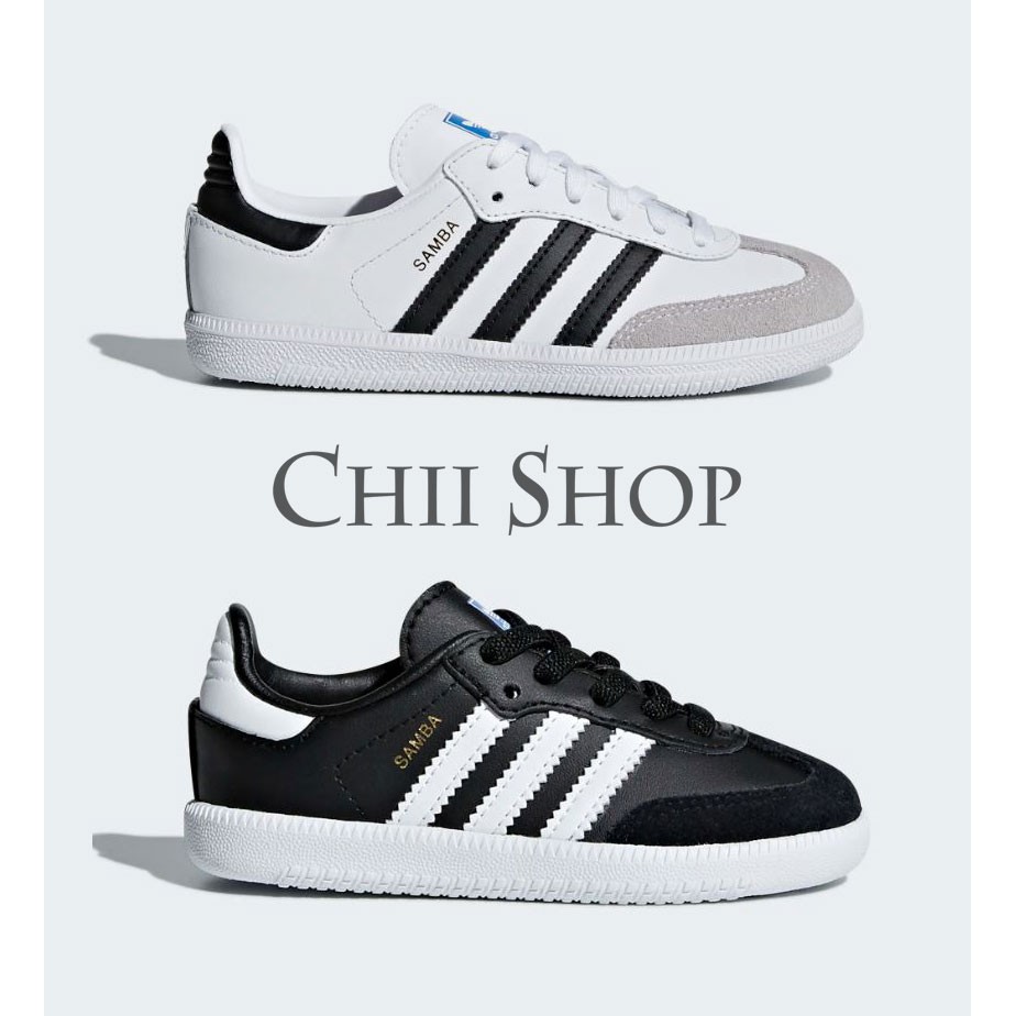 【CHII】韓國代購 adidas Samba OG 小童 童鞋 黑白 黑白灰 藍標