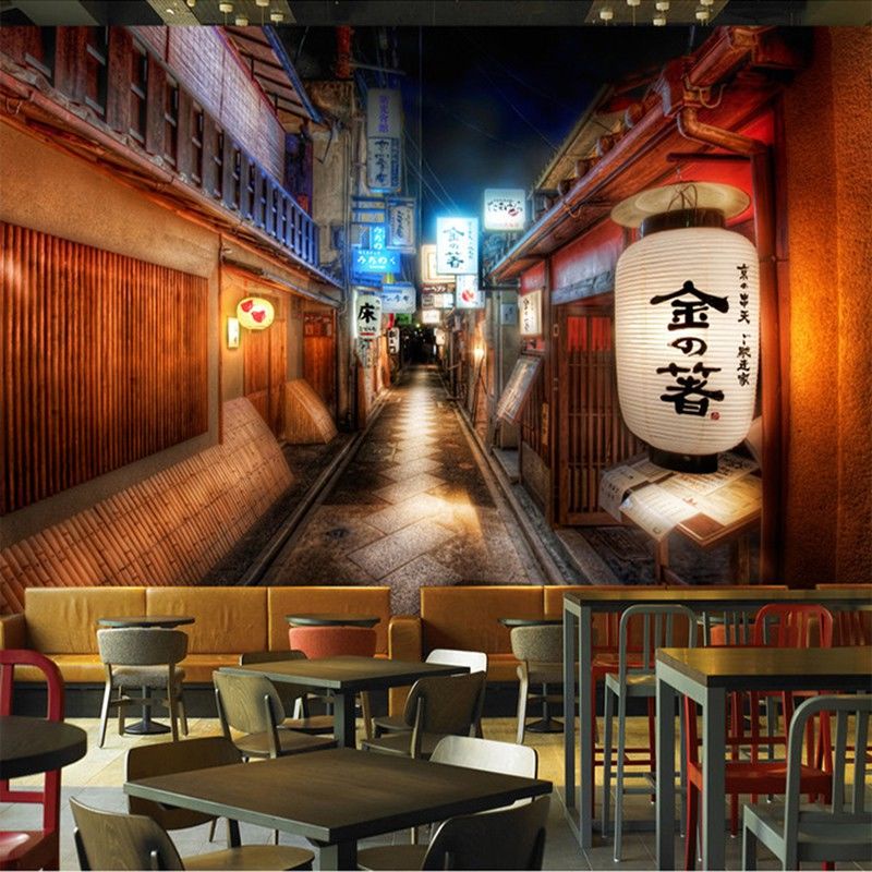 現貨速發 日式和風海浪富士山浮世繪壁畫日本居酒屋料理店復古壁紙牆紙 蝦皮購物